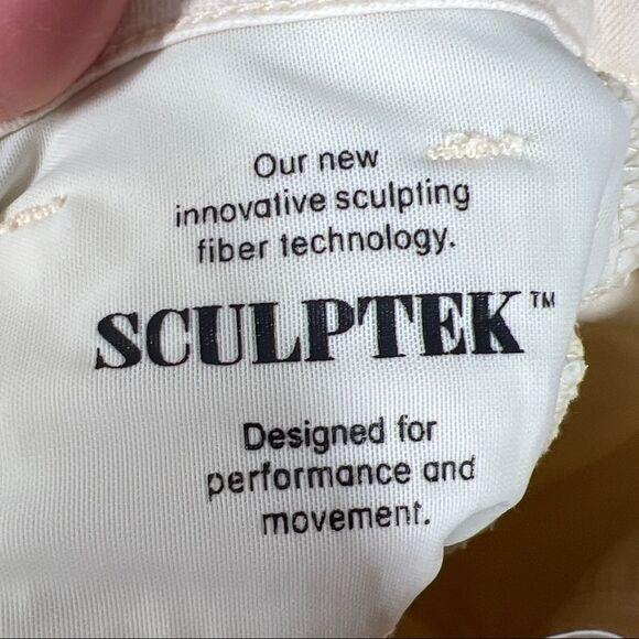 Athleta | Pale Yellow Sculptek Flex Straight Leg Ankle Jean Size 10 - Picture 9 of 11